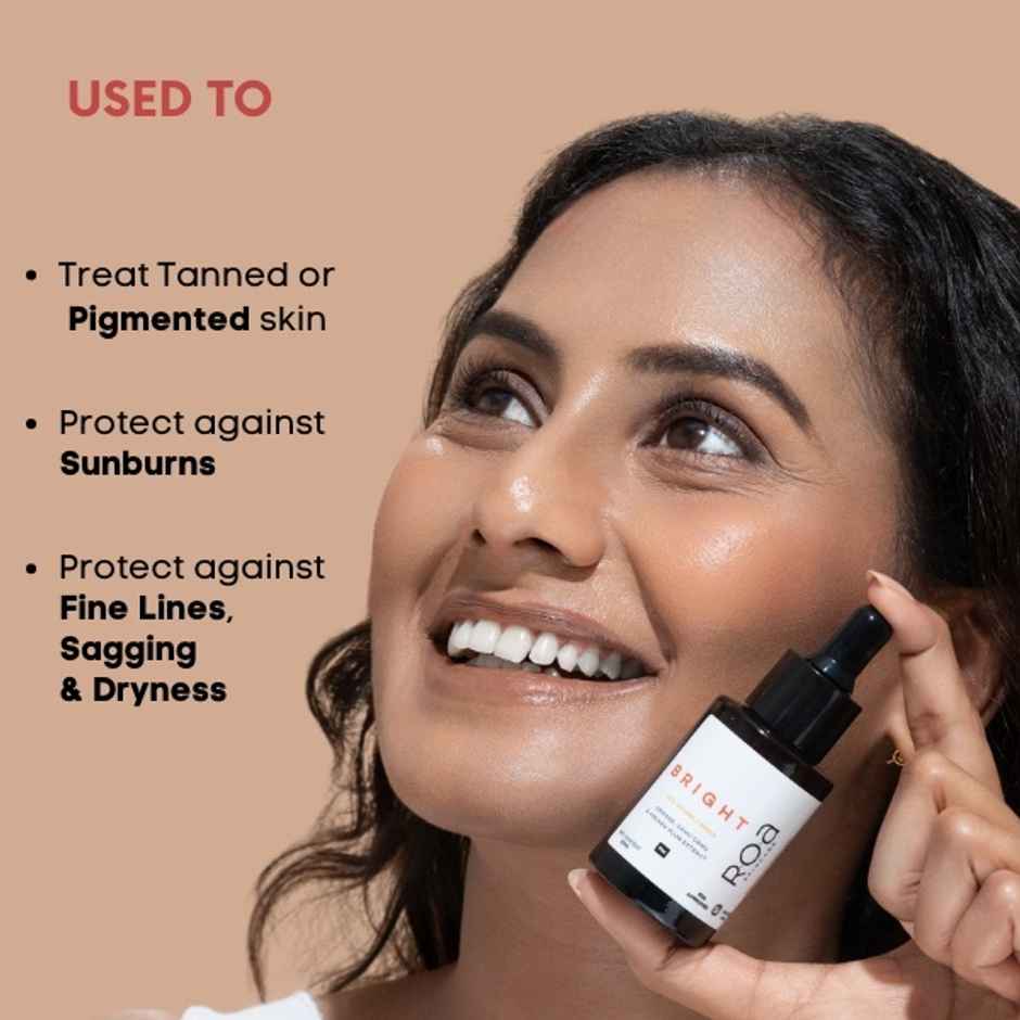R.O.A Skincare Bright 10% Vitamin C Face Serum With Antioxidants For Brightening Glow