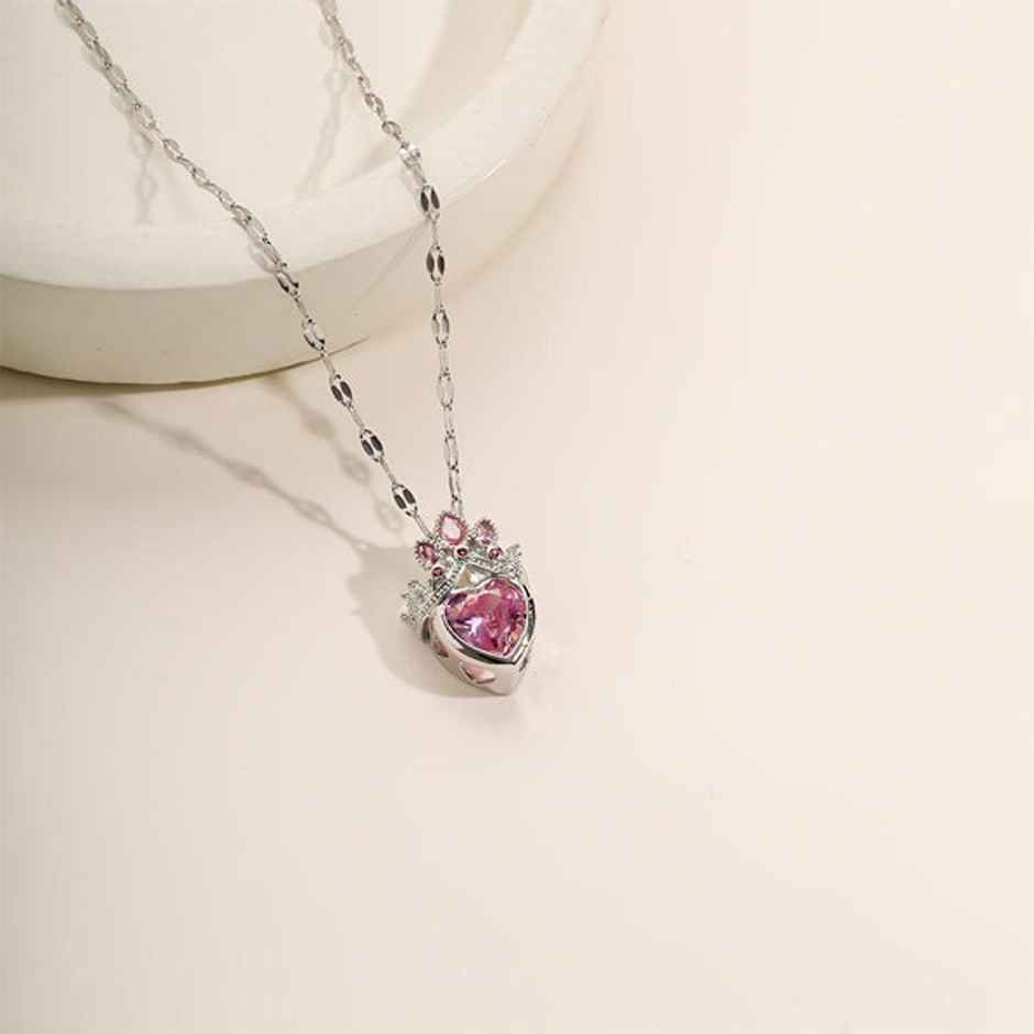 Estailo Fashion Women's Jewellery Necklace & Pendants Red Pink One Size | N0000467