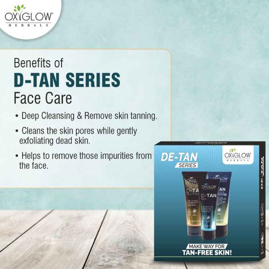 OxyGlow DTan Skincare Trio  Face Wash, Scrub and Mask