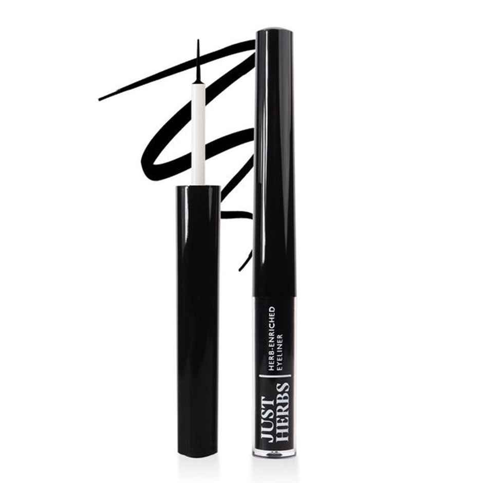 Just Herbs Liquid Eyeliner Smudgeproof, Waterproof, lasts upto 24 Hrs, Deep Black