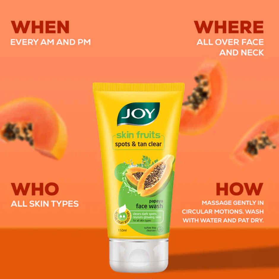 Joy Skin Fruits Spots & Tan Clear Papaya Face Wash