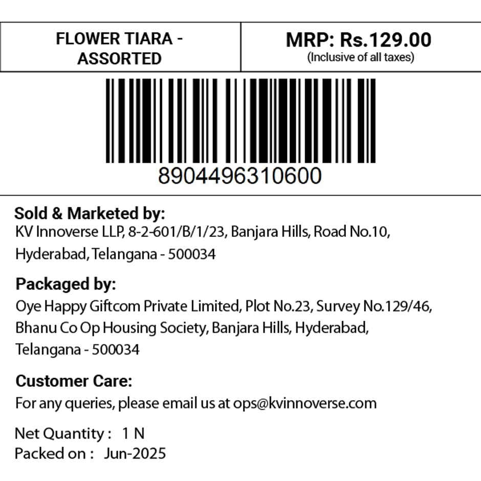 Princess Flower Tiara Crown | Kids Birthday Party Decoration | Propcon