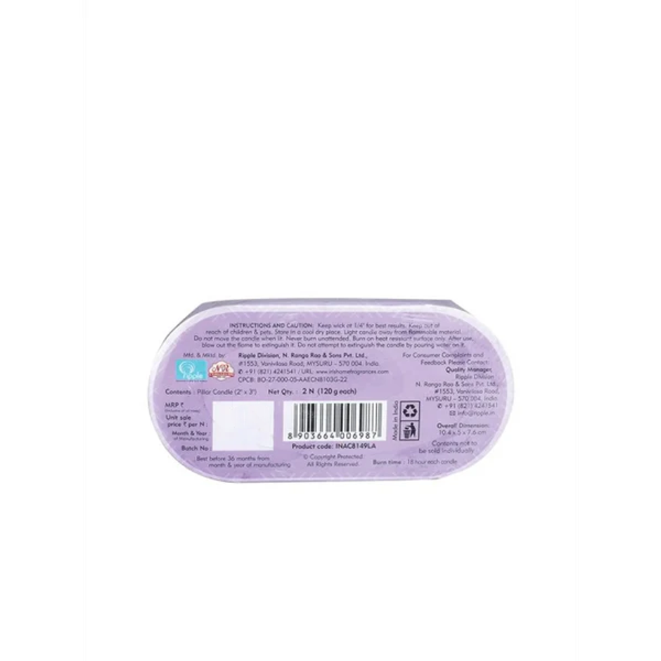 IRIS Lavender Scented Pillar Candle