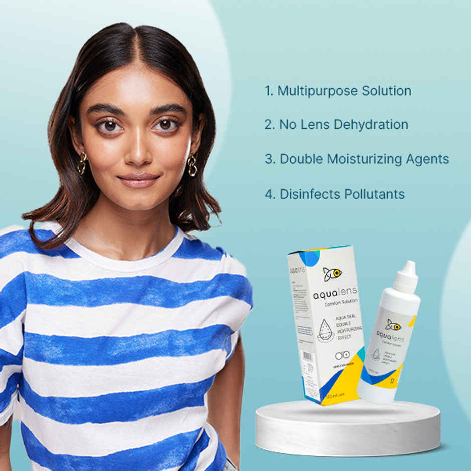Aqualens Comfort Contact Lens Solution with Free Lens Cases