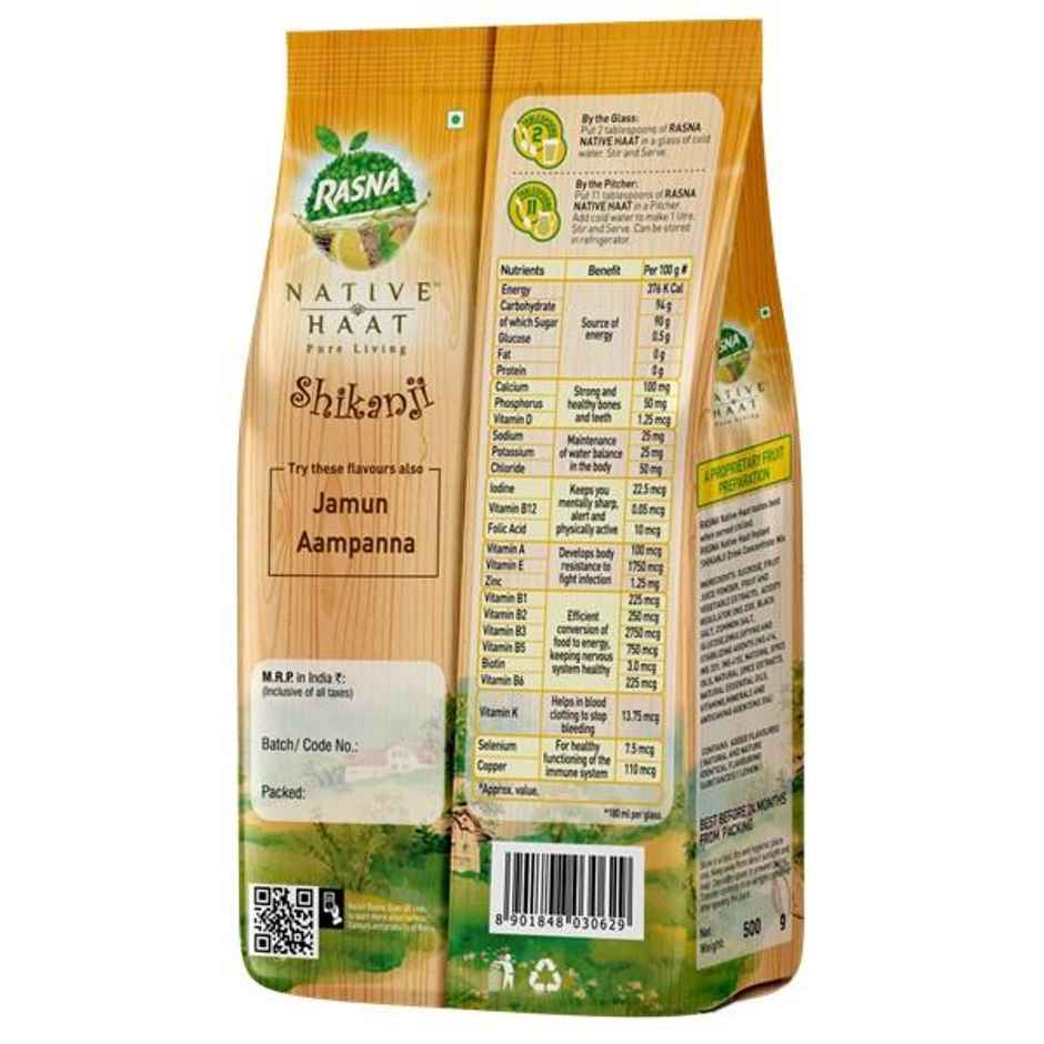 Rasna Native Haat Shikanji Instant Drink Mix