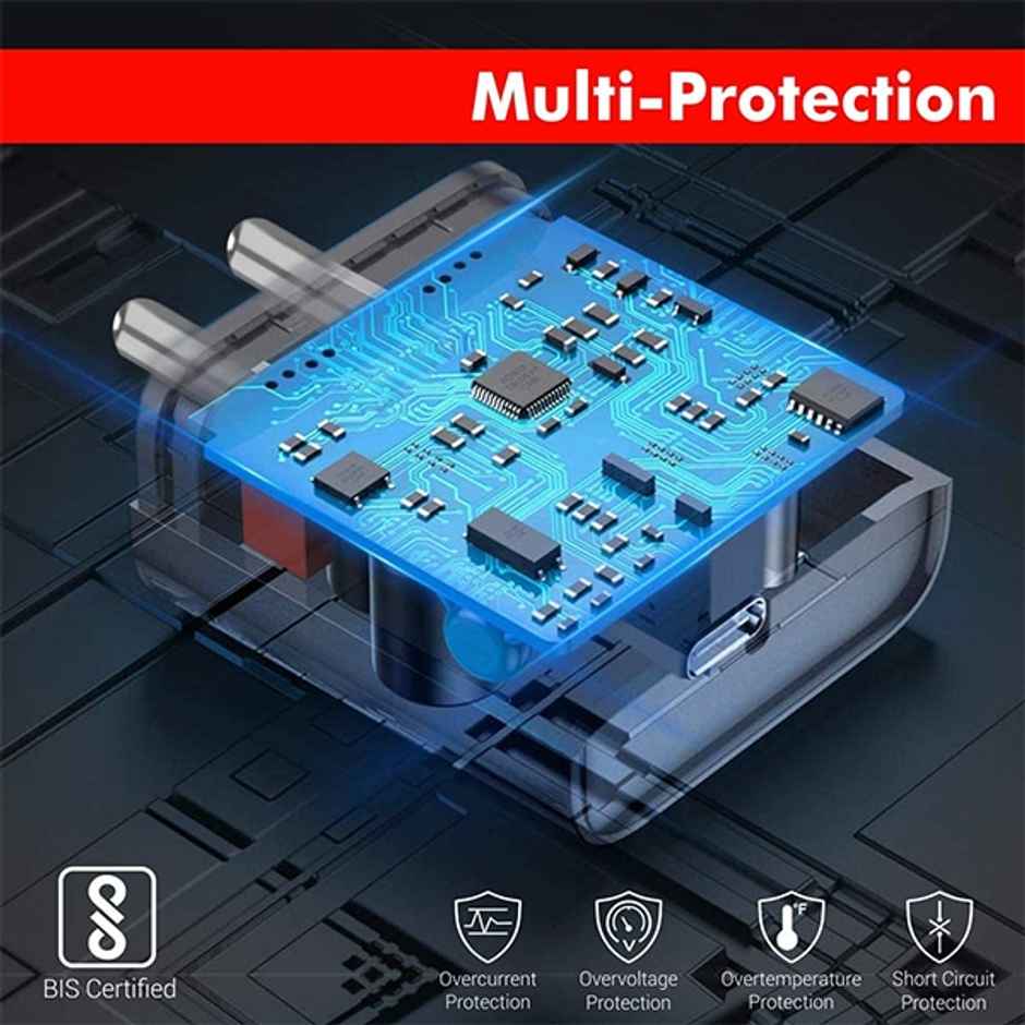 Portronics Adapto 20 Type C 20w Charger for Android,iPhone 14/14 Plus/ 14 Pro/ 14 Pro Max, iPhone 13/13 Pro/13 Pro Max/13 Mini, 12/12 Mini/ 12 Pro Max, iPhone 11 Series with PD 3.0 - White