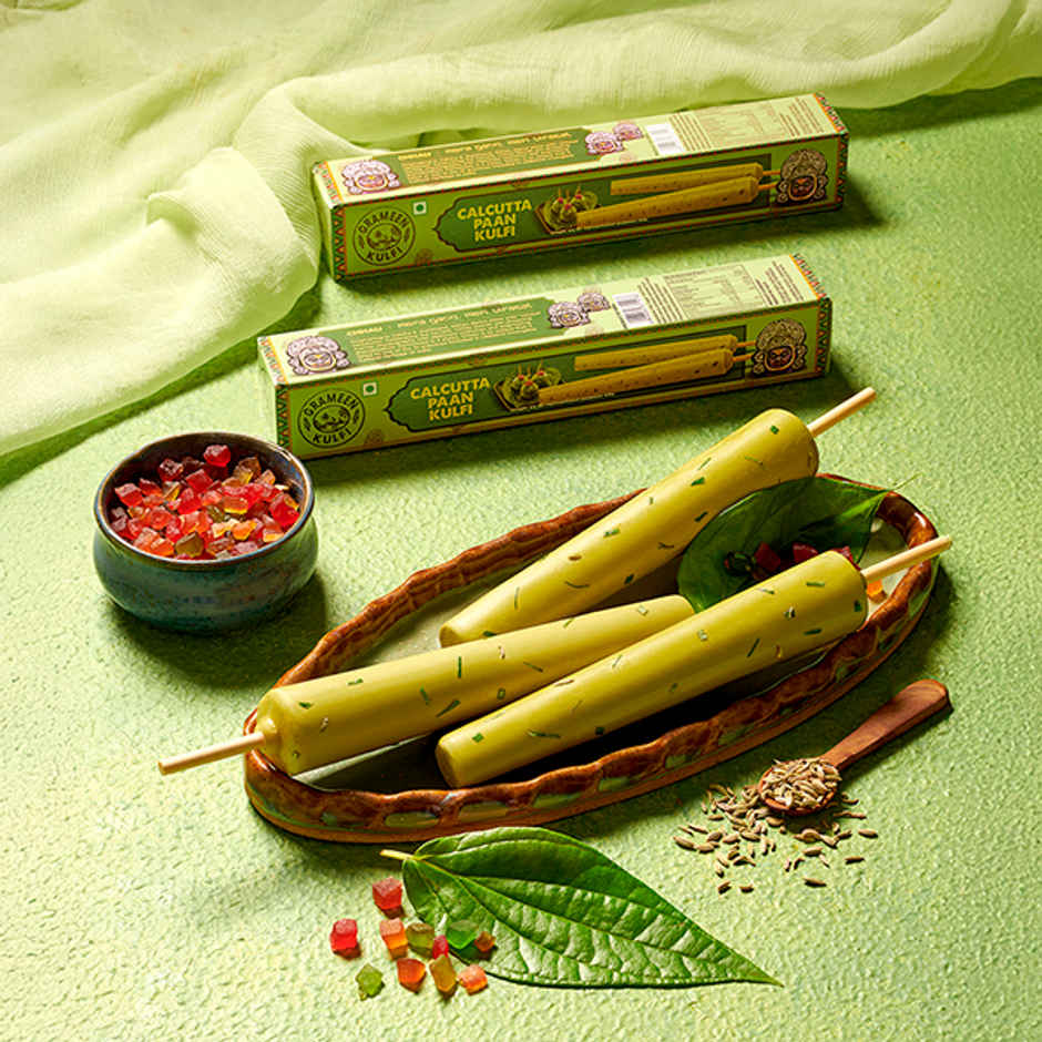 Grameen Tricolour Kulfi Sticks Pack of 3 - Kesar Pista, Desi Malai, Calcutta Paan Combo