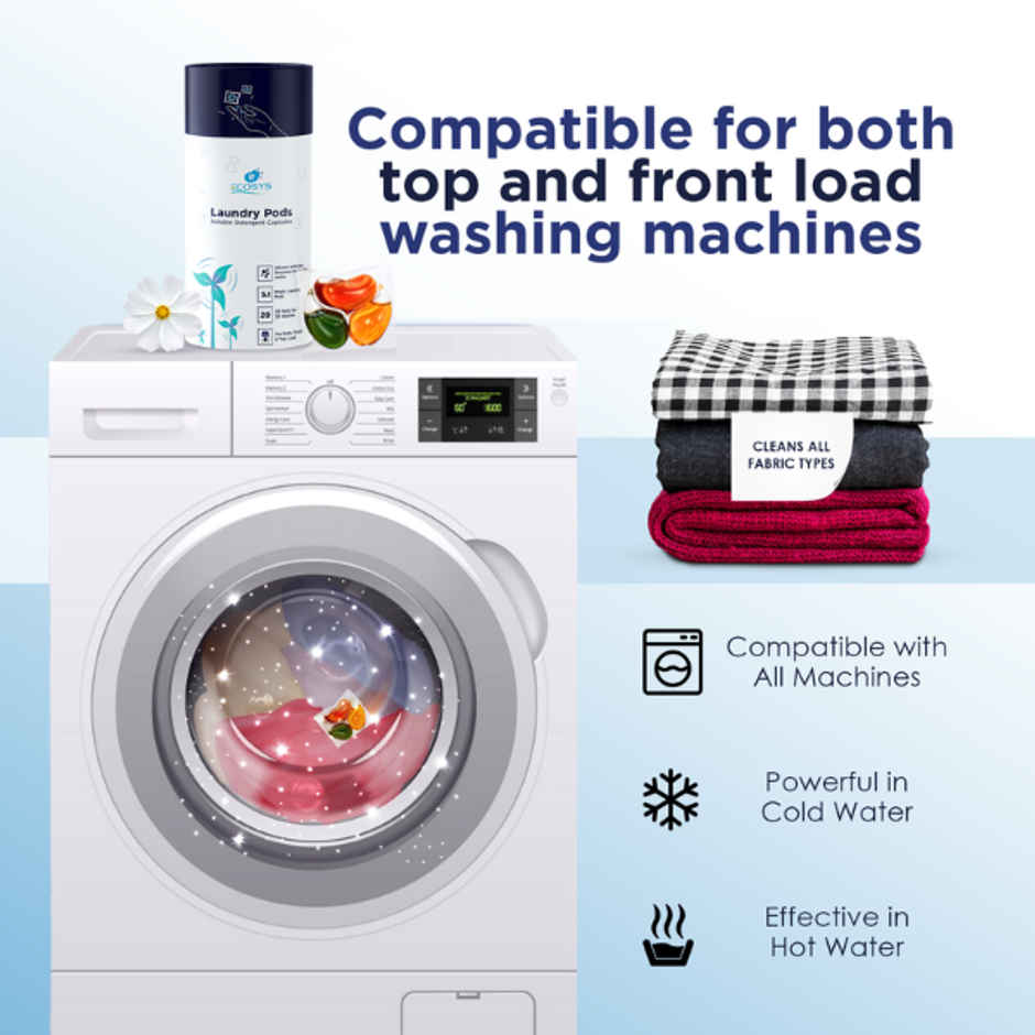 Ecosys Laundry Pods with Bioenzymes | Softener & Long Lasting Aroma