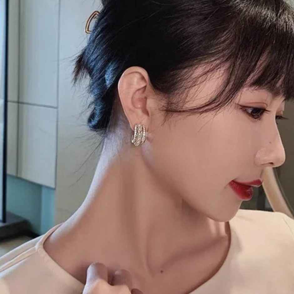 Estailo Fashion Women's Jewellery Earrings Gold Silver One Size | E0001305