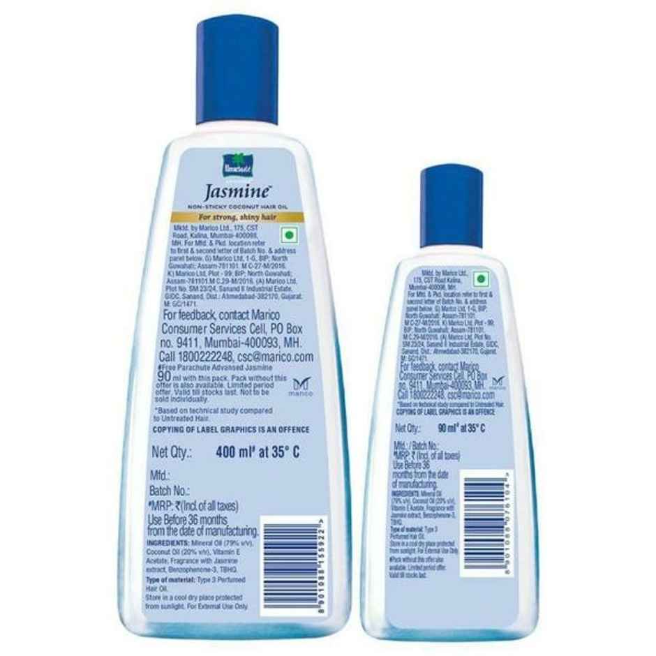 Parachute Advansed Jasmine, Non Sticky Coconut Hair Oil