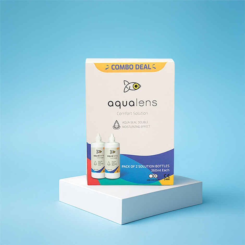 Aqualens Comfort Contact Lens Solution with Free Lens Cases