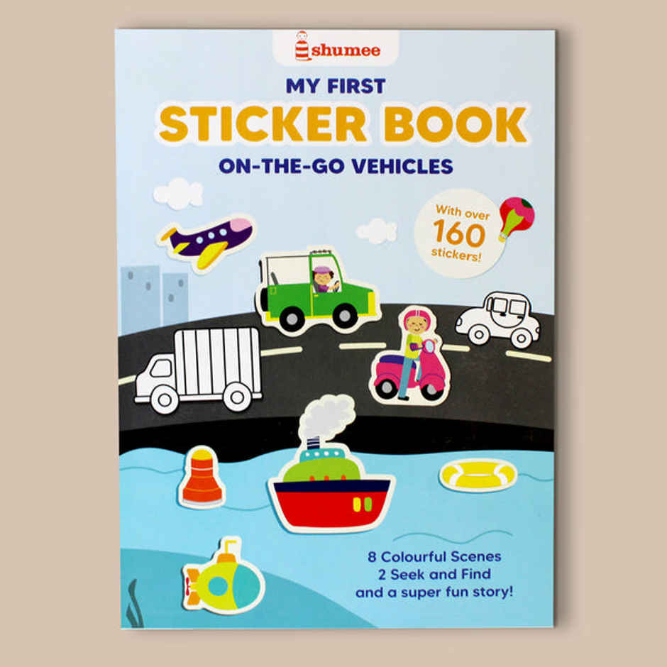 Shumee On The Go Vehicles Sticker Book (160+ stickers) - 3 years+