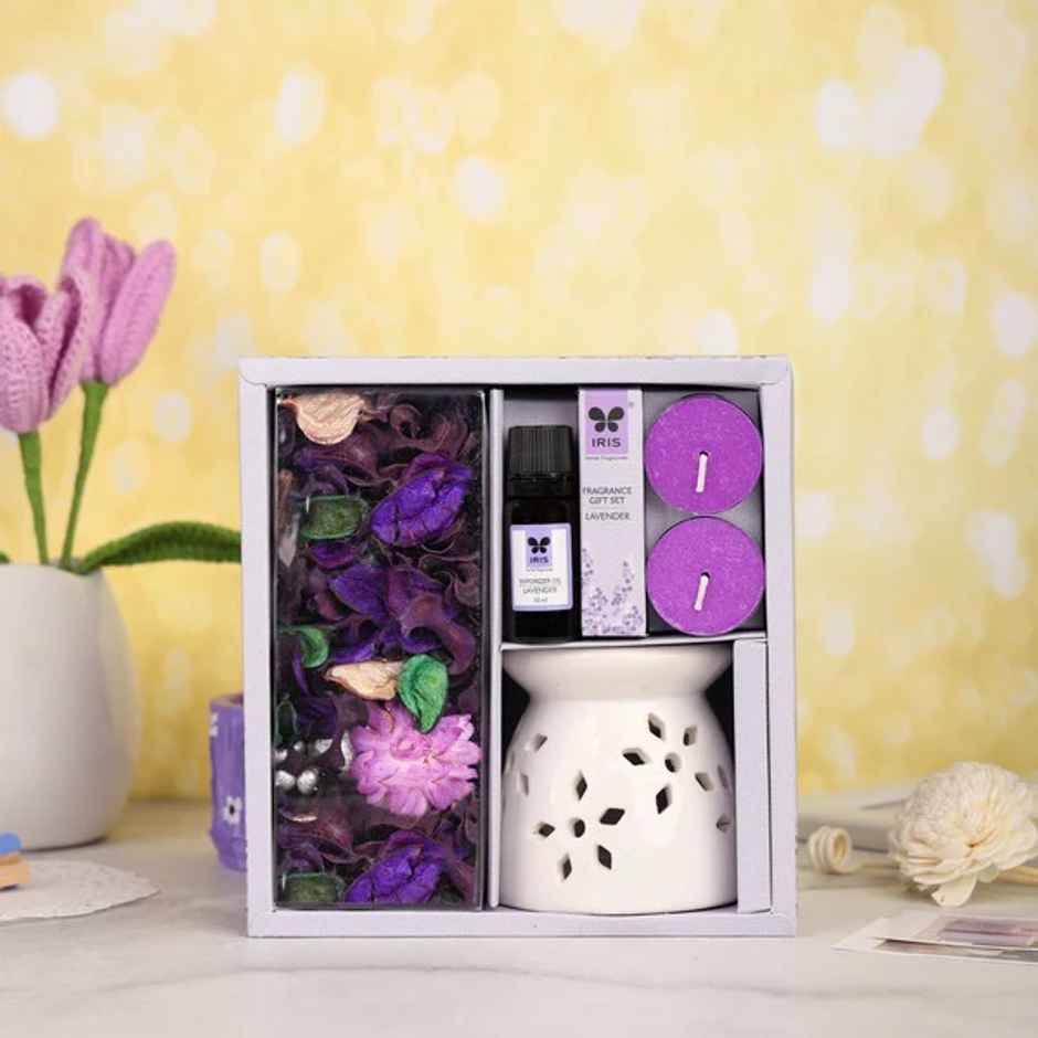IRIS Lavender Vaporiser Fragrance Giftset With Potpourri And Oil