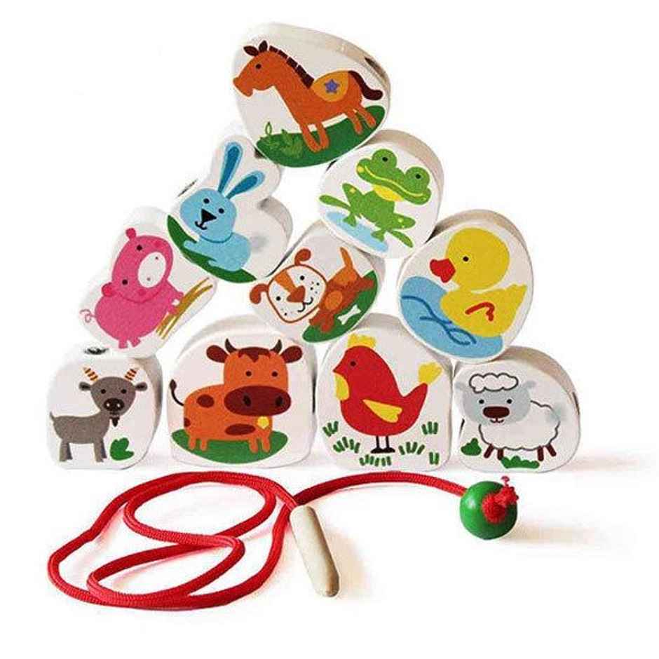 Shumee Farm Lacing Wooden Blocks