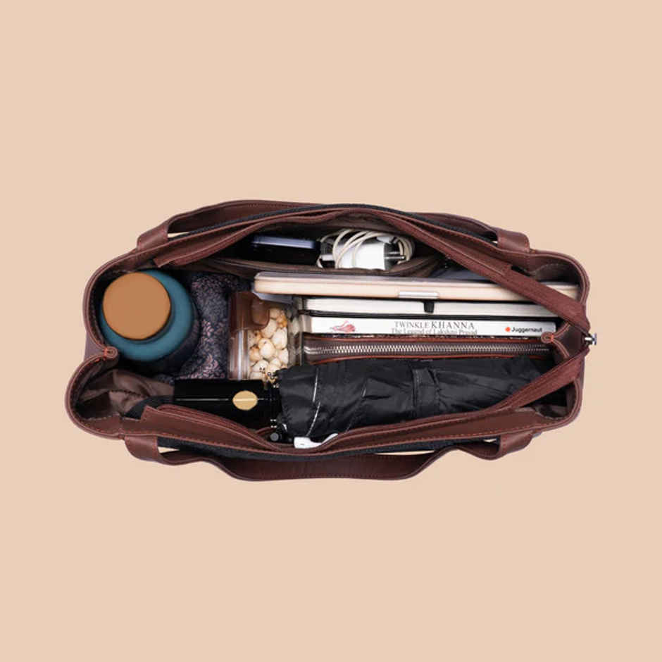 Zouk Women's Vegan Leather 13.6 L Double Handle Handbag | Multicolour - One Size