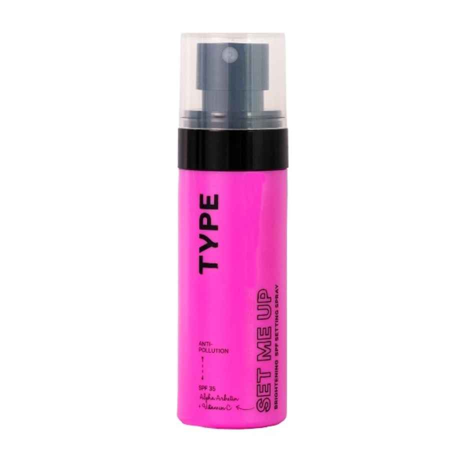 Type Beauty Inc Brightening Setting Spray | SPF 35 PA+++ Face Makeup | 12Hr Wear with Vit C Glow