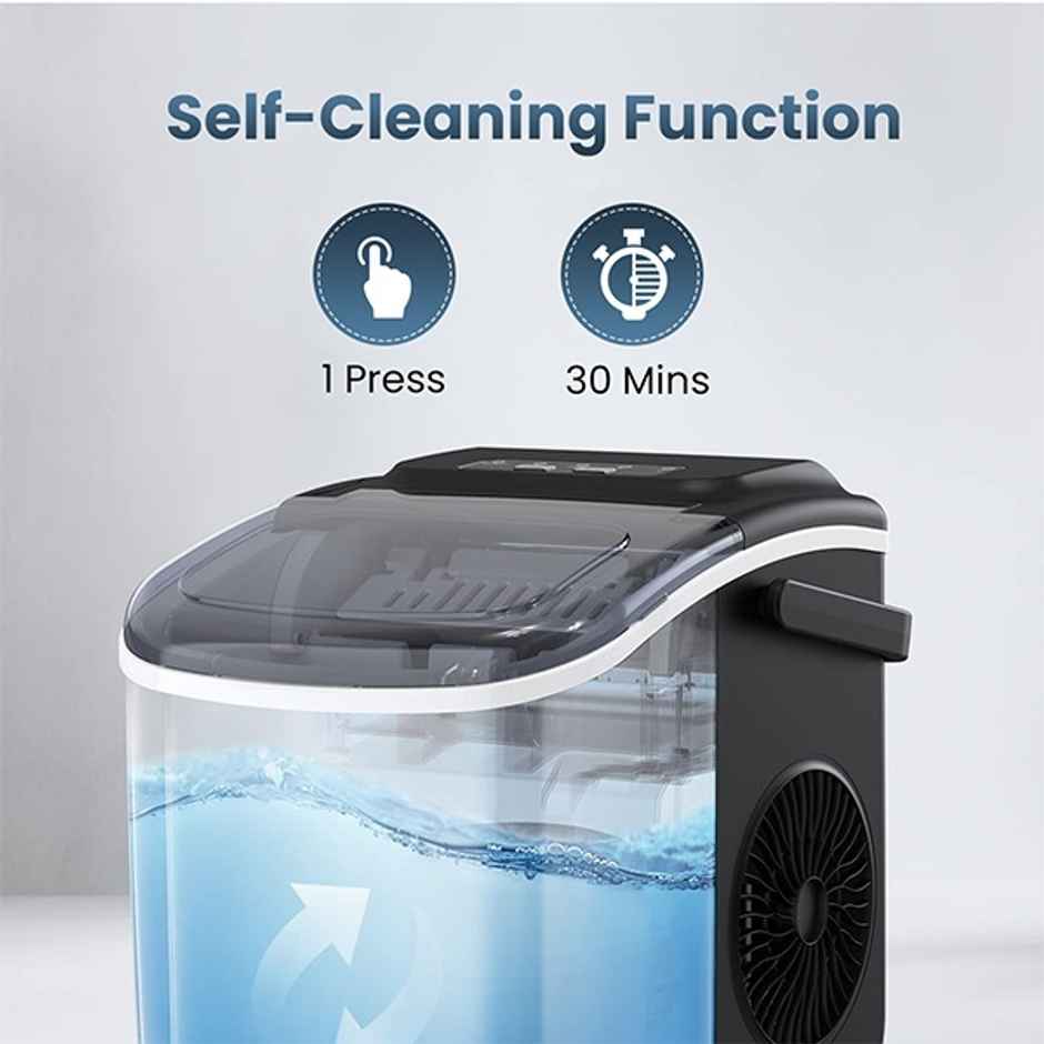 Kilig H01B Countertop Ice Maker Machine | 9Bullet Ice Cubes in 6 Min-Black