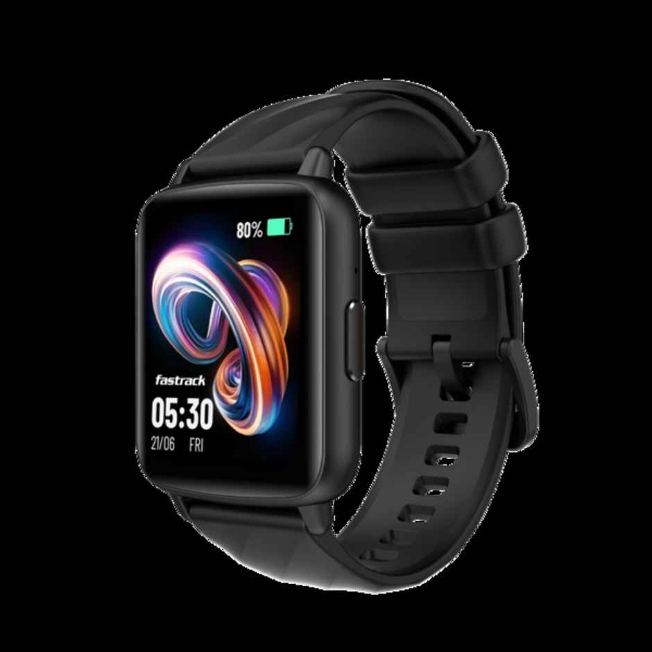 Fastrack Volt S1 1.8 inch UltraVU display, Bluetooth Calling, Smartwatch (Black)