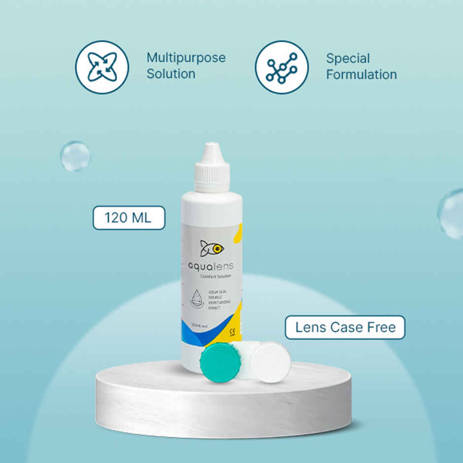 Aqualens Comfort Contact Lens Solution with Free Lens Cases