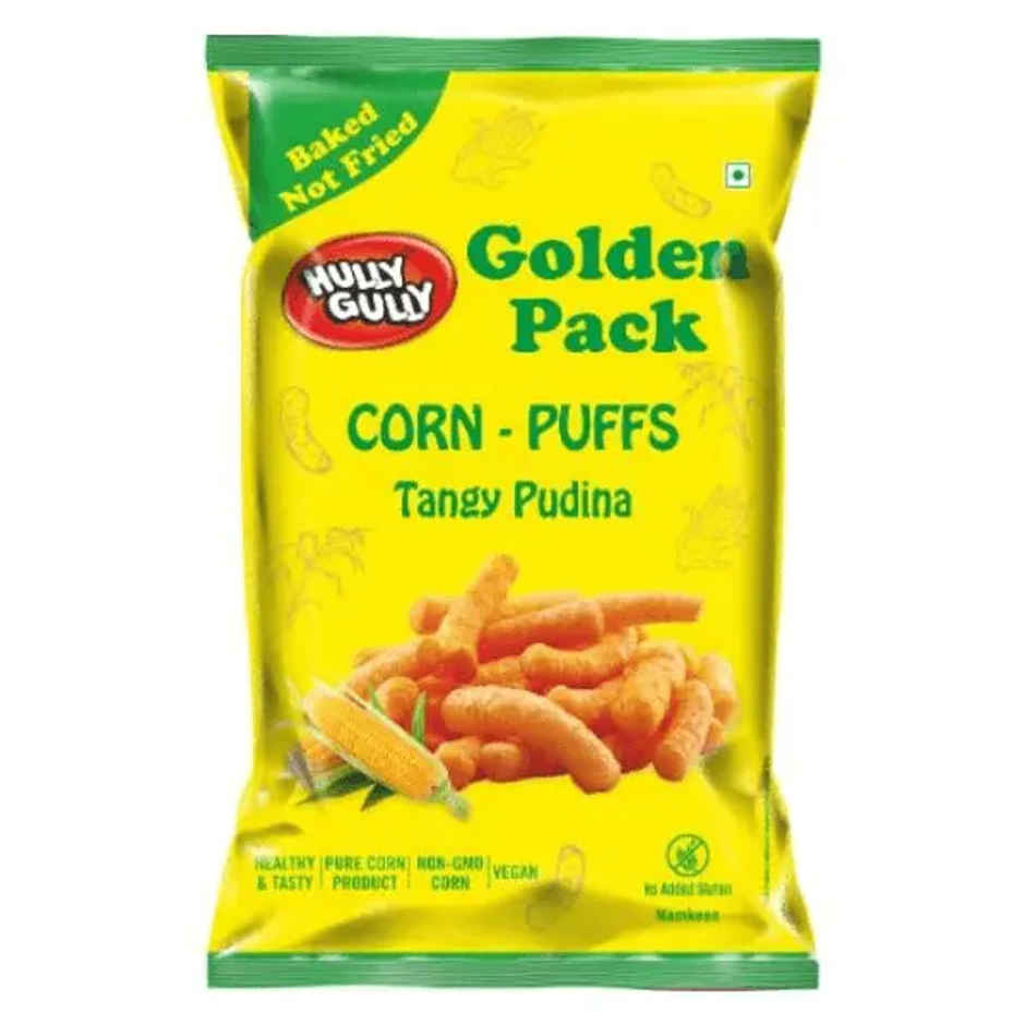Hully Gully Tangy Pudina Corn Puffs | Tangy & Crunchy