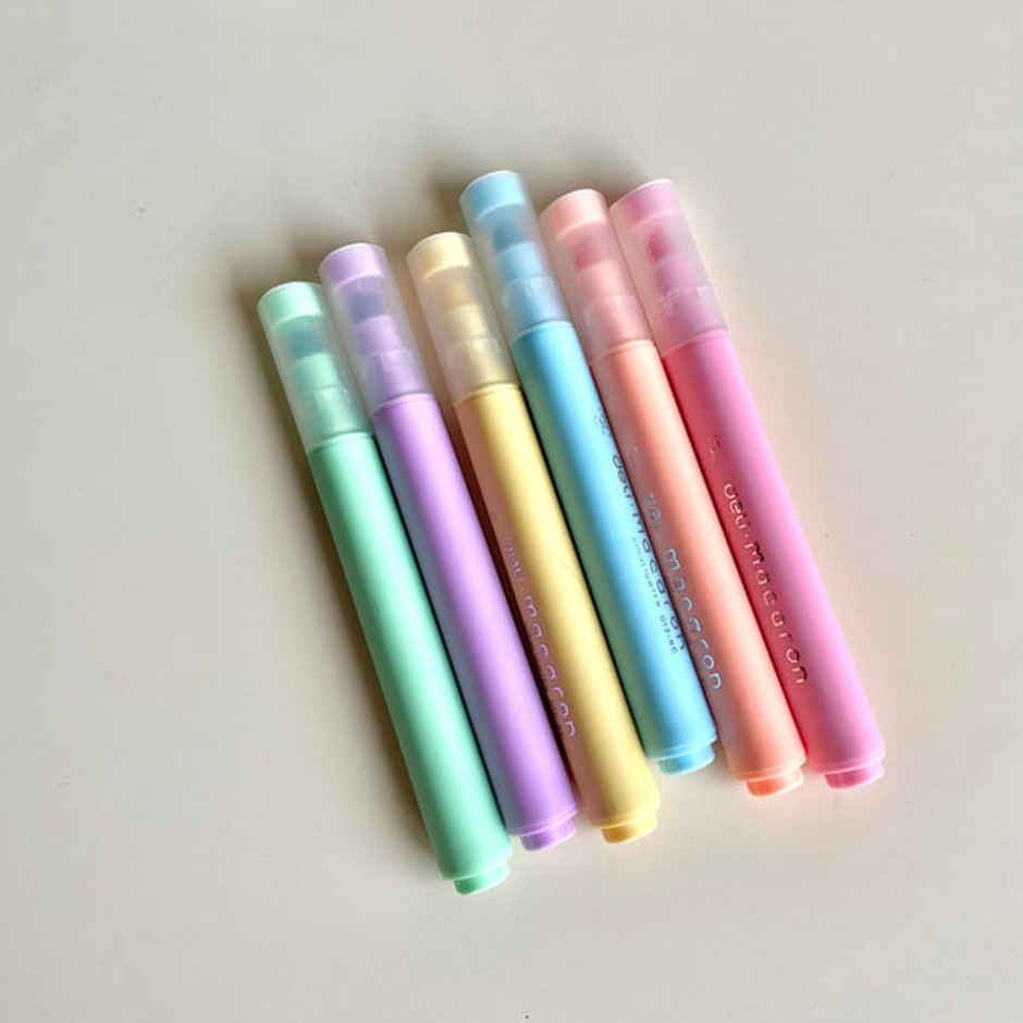 Deli EU12-6C Highlighter, Marker Pen, 6 Assorted Highlighters