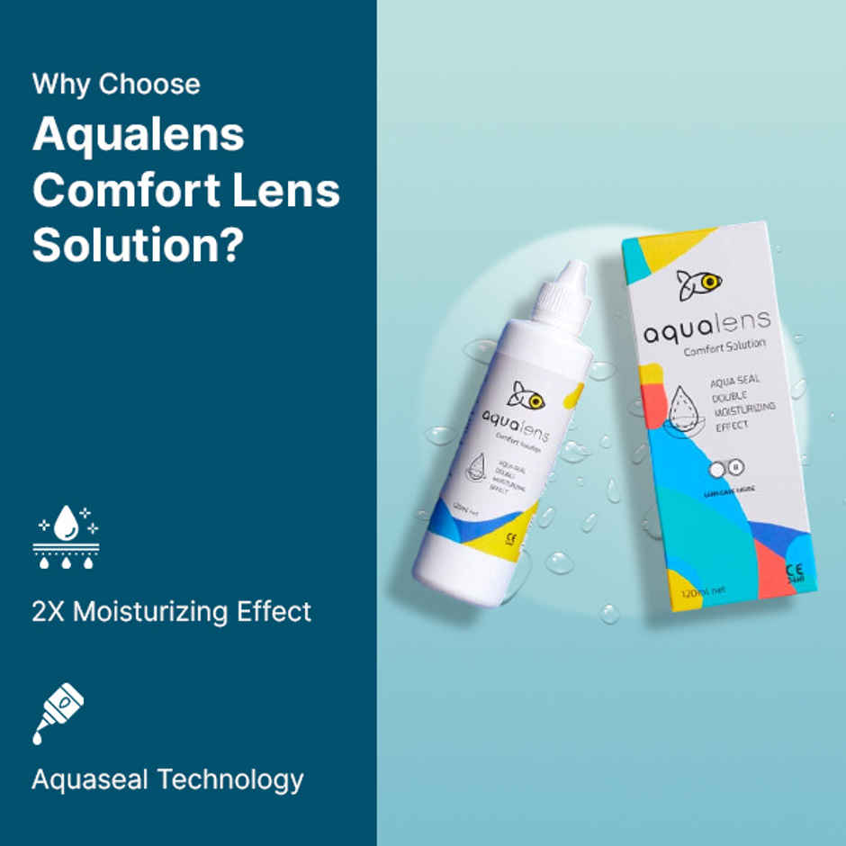 Aqualens Comfort Contact Lens Solution with Free Lens Cases