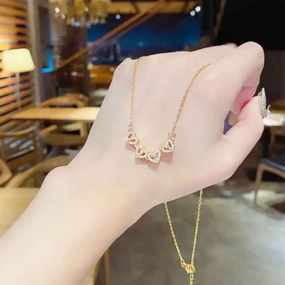Estailo Fashion Women's Jewellery Necklace & Pendants Gold One Size | N0001109