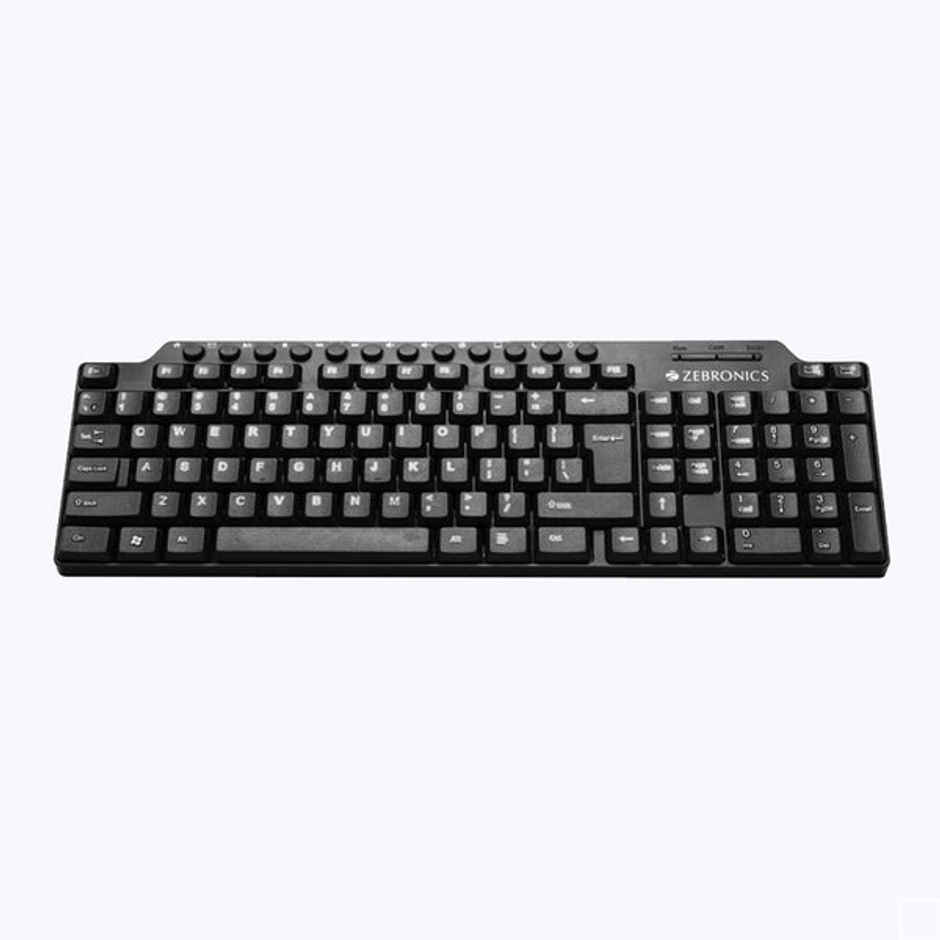 Zebronics ZEB-KM2100 Multimedia USB Keyboard Comes with 114 Keys Including 12 Dedicated Multimedia Keys & with Rupee Key - Black
