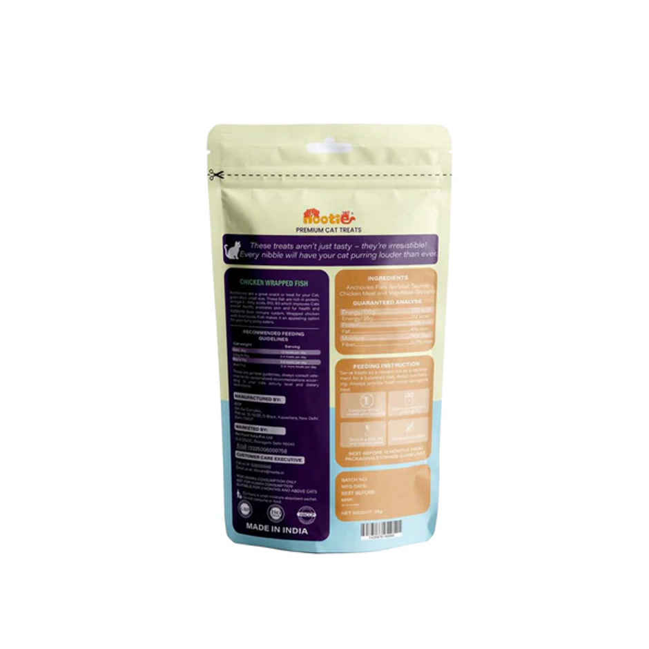 Nooties Premium Cat Treats Chicken Wrapped Fish Omega 3 Rich Natural Ingredients