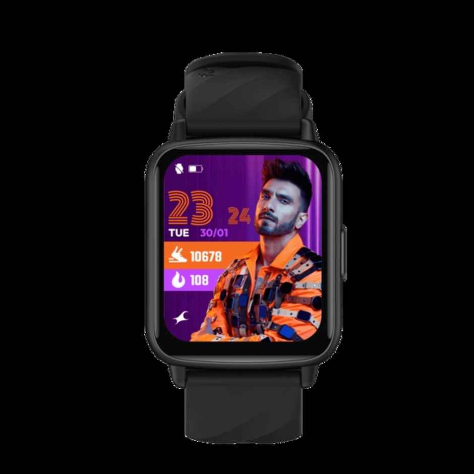 Fastrack Volt S1 1.8 inch UltraVU display, Bluetooth Calling, Smartwatch (Black)