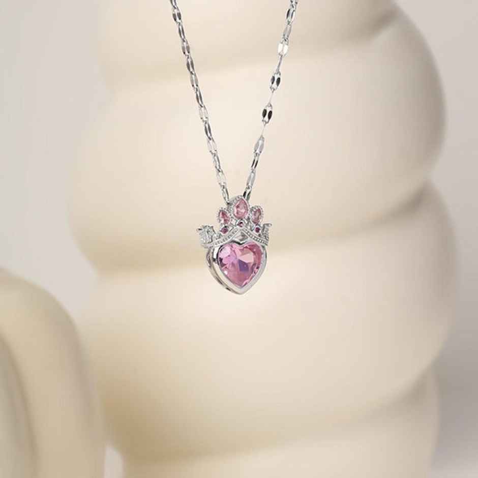 Estailo Fashion Women's Jewellery Necklace & Pendants Red Pink One Size | N0000467