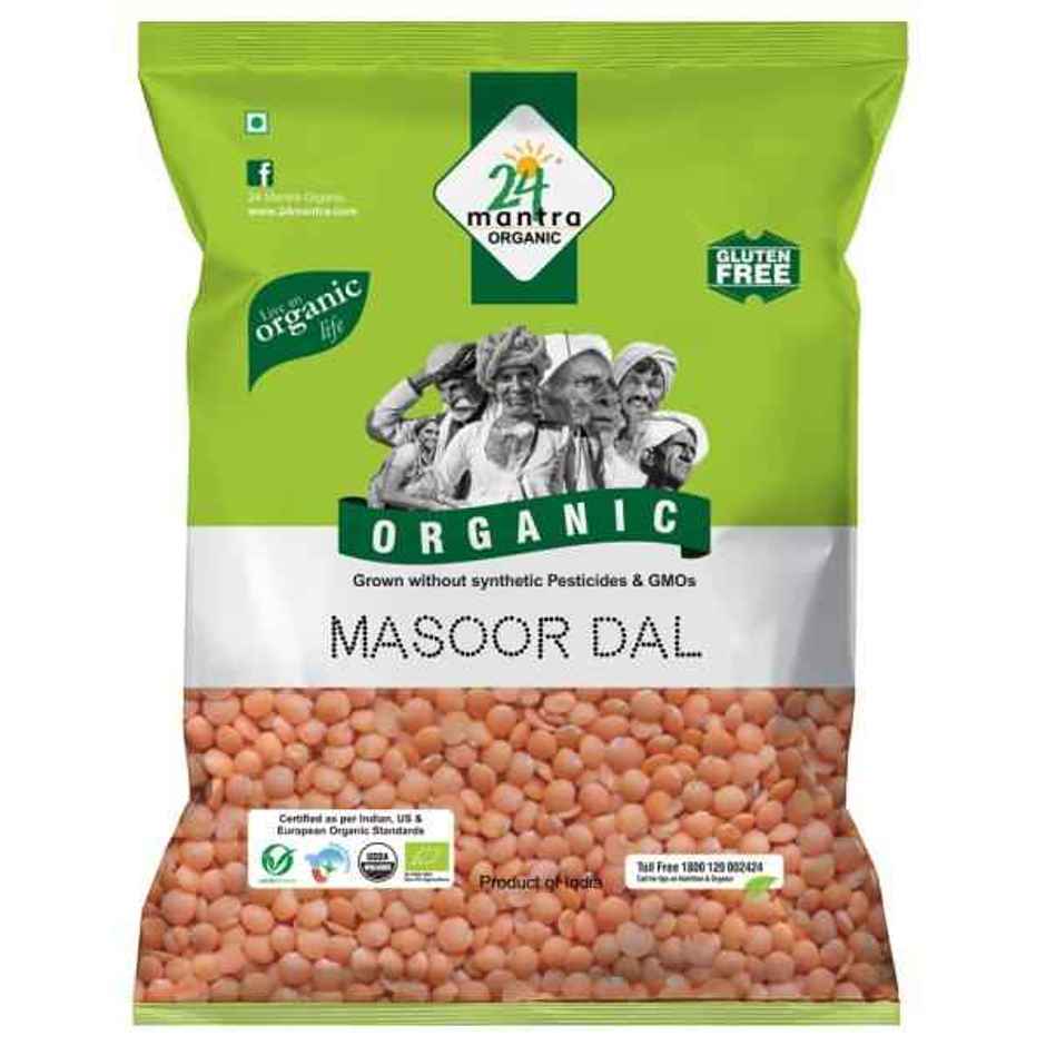 24 Mantra Organic Masoor Dal - Split