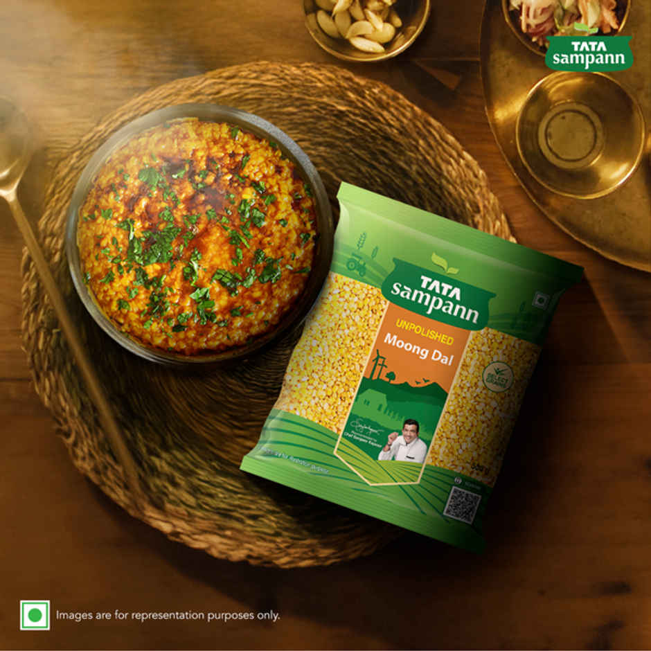 Tata Sampann Unpolished Moong Dal(500gms) & Tata Sampann Unpolished Toor Dal/Arhar Dal(1kg) Combo