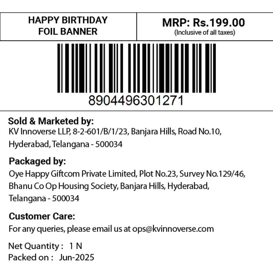 Happy Birthday Foil Banner | Propcon