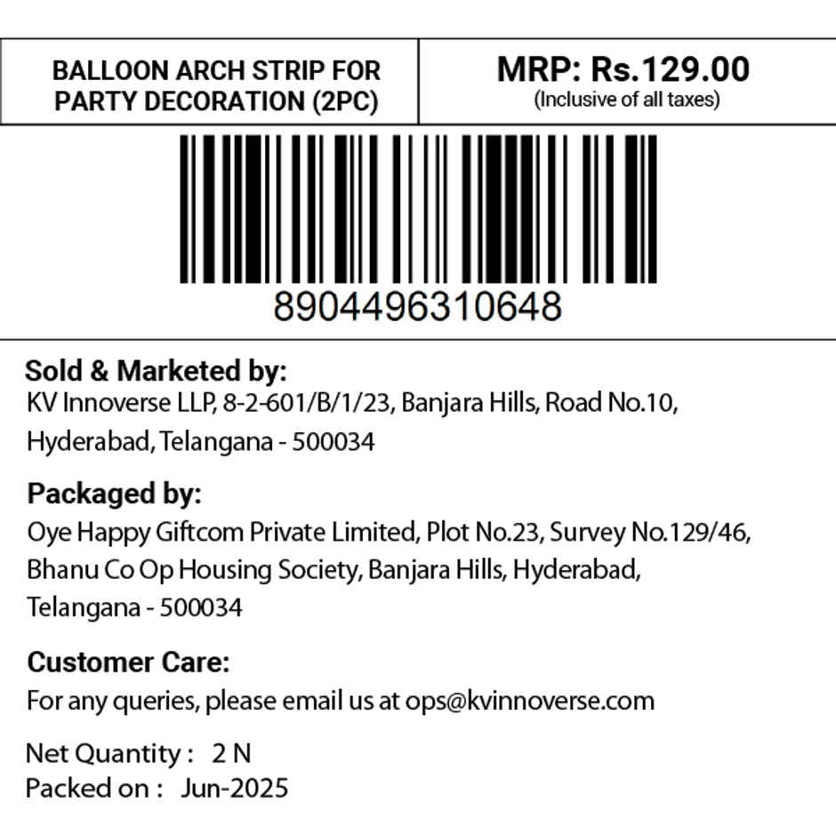 Balloon Arch Strip | Birthday Decoration Party Garland Kit | Propcon