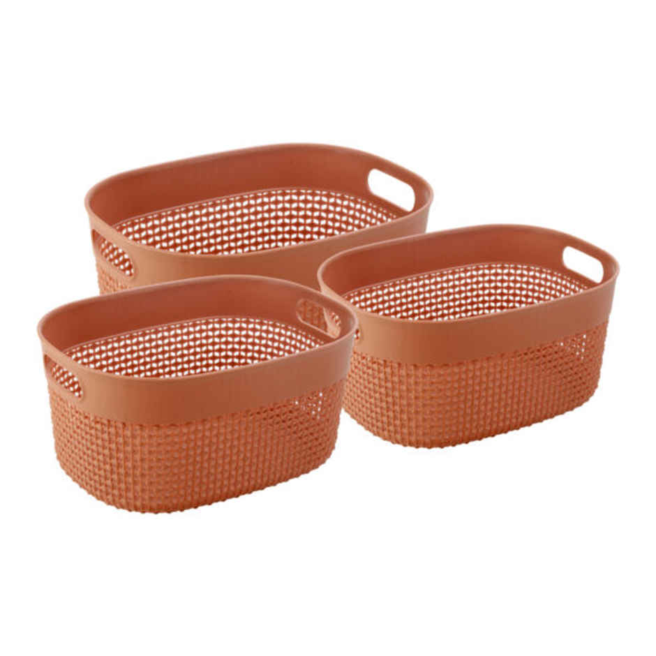 Joyo Nested Filo Basket Oval - Assorted Colours | Set Of 3 Combo