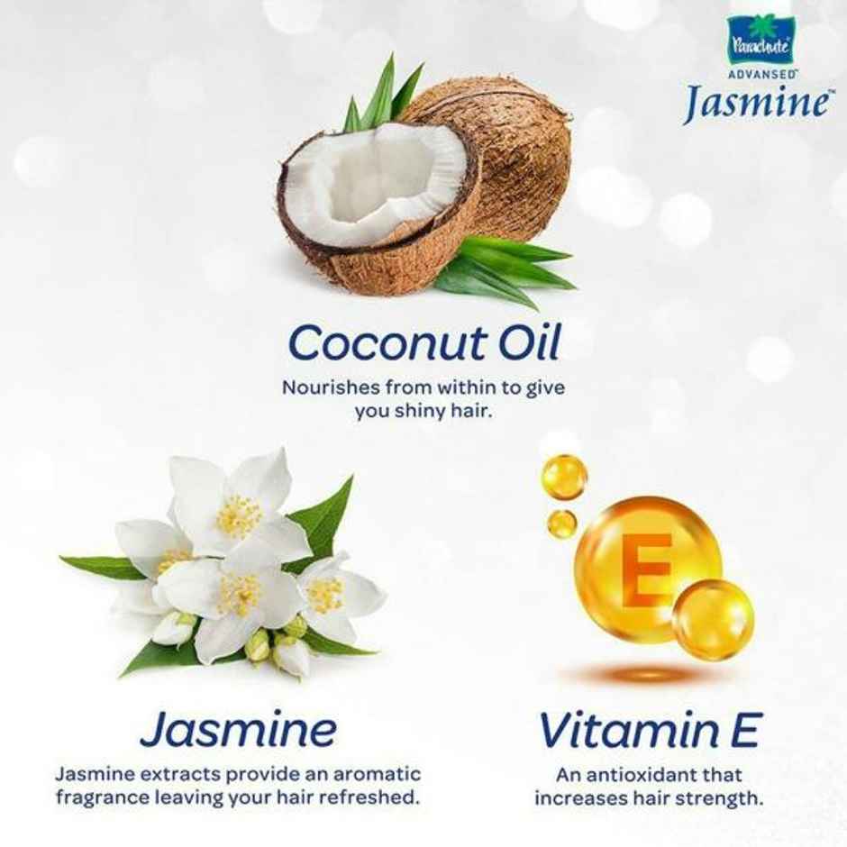 Parachute Advansed Jasmine, Non Sticky Coconut Hair Oil