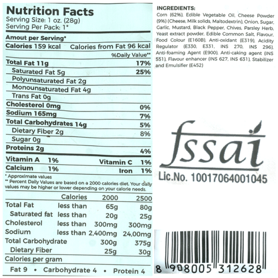 4700BC Popcorn Sour Cream And Wasabi Cheese Pouch Combo