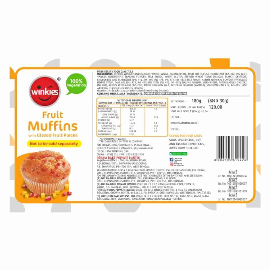 Winkies Fruit Veg Muffins
