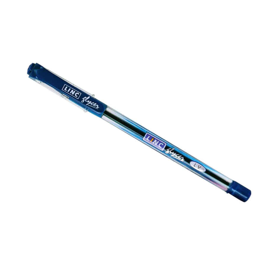 Linc Glycer Ball Pens, 0.6 mm Tip, Blue Ink