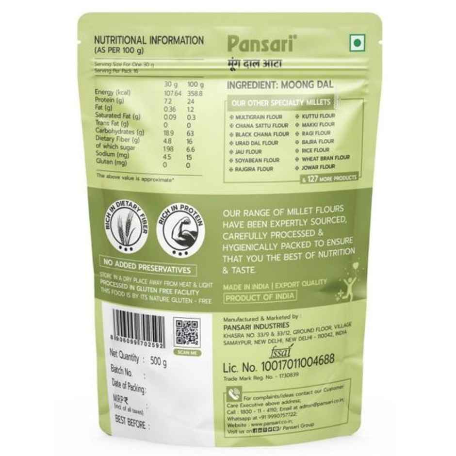 Pansari Moong Dal Atta - Green