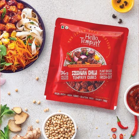 Hello Tempayy 40g Protein Szechuan Tempeh Cubes | Low Fat & High Fibre