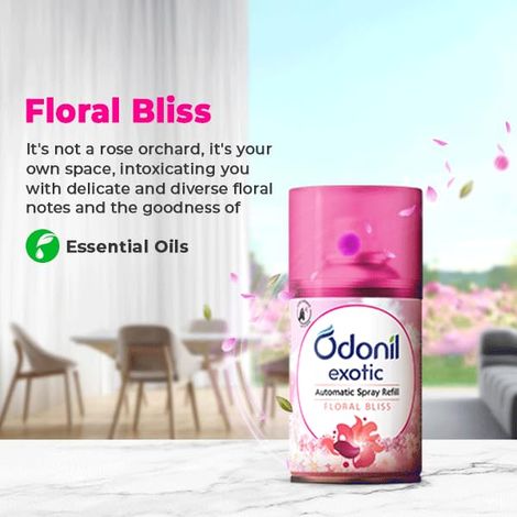 Odonil Exotic Floral Bliss Automatic Room Freshener Spray Refill