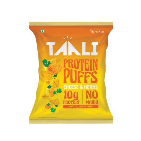 Taali Protein Puffs - Cheese Balls, Roasted, Corn & Jowar Puff, No Palm Oil, No Maida
