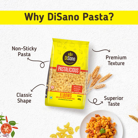Disano Elbow Pasta, 100% Durum Wheat, No Maida