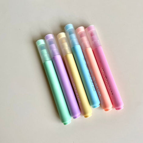 Deli EU12-6C Highlighter, Marker Pen, 6 Assorted Highlighters