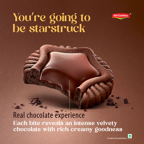 Britannia Pure Magic Choco Stars | Chunky Choco Topped Cookie