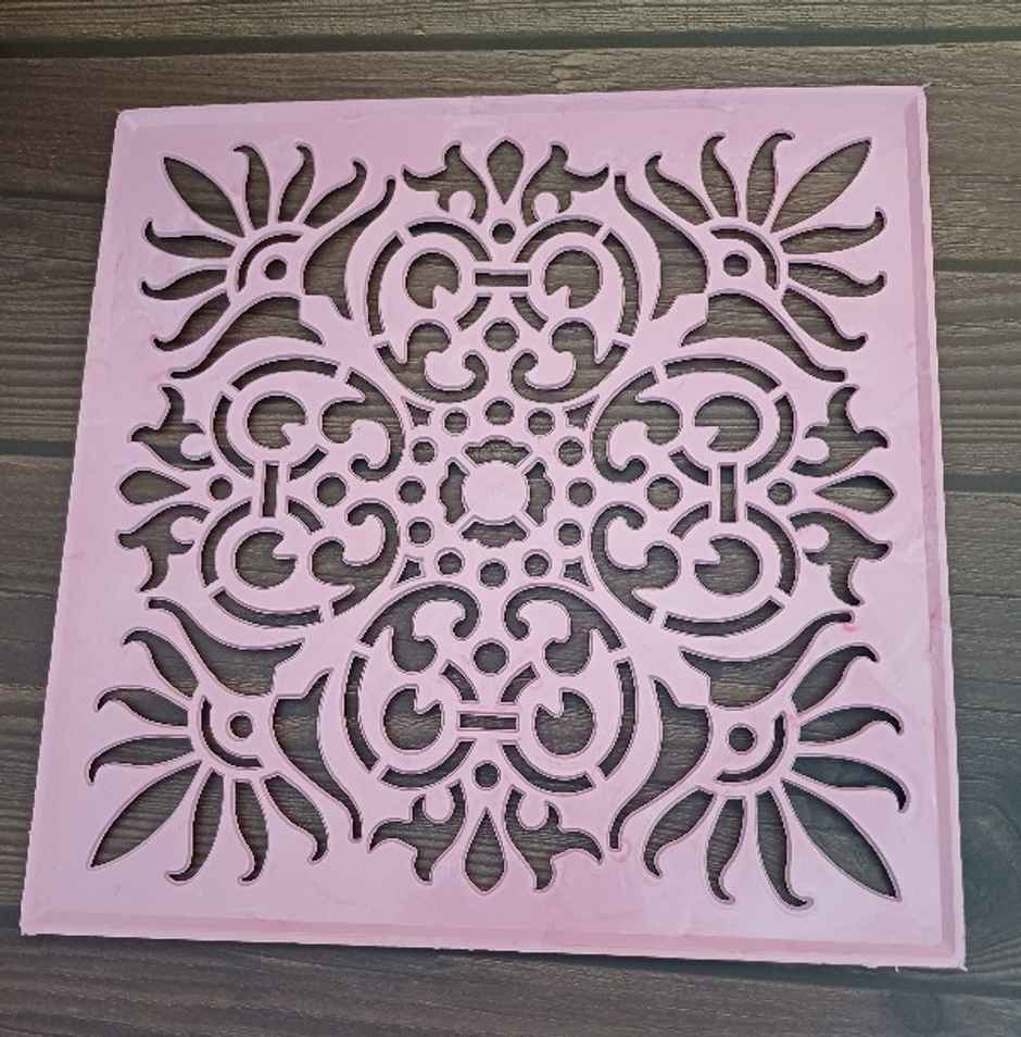 Plastic Rangoli Stencil | Square | Assorted Design |Pack Of 2 | Gullak