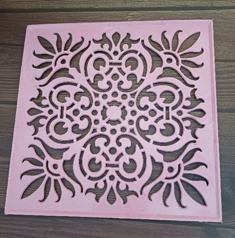 Plastic Rangoli Stencil | Square | Assorted Design |Pack Of 2 | Gullak