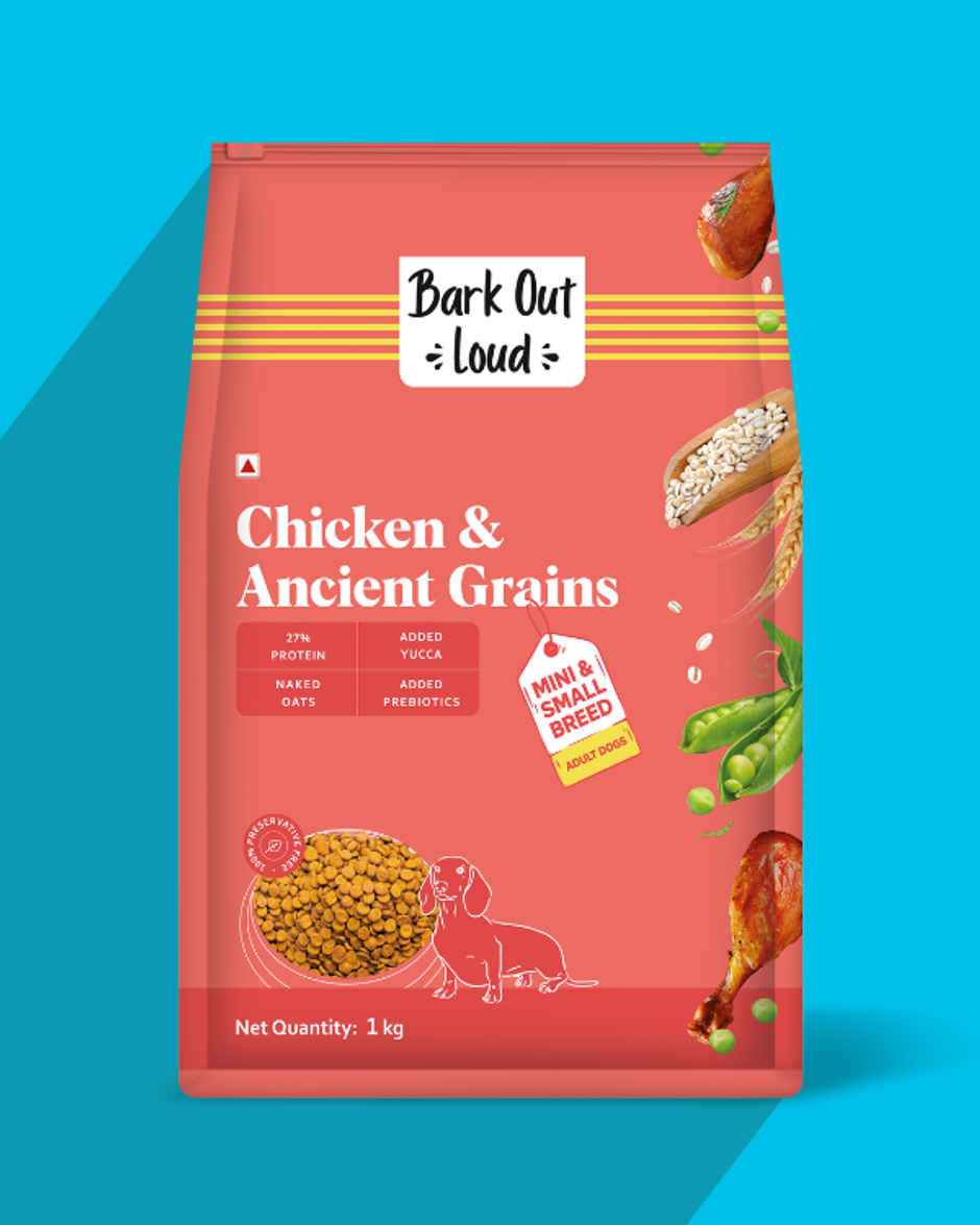 Bark Out Loud | Chicken & Ancient Grains Dog Food for Mini/Small Breed | Made in Belgium Kibbles